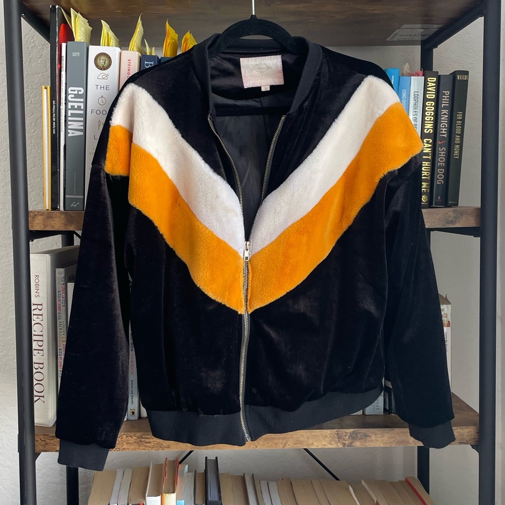 Vintage Fuzzy 80s Bomber Jacket